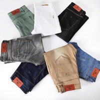 7 kolorów mężczyzn Stretch obcisłe dżinsy rurki moda Casual Slim Fit spodnie jeansowe męskie szare czarne Khaki białe spodnie marki
